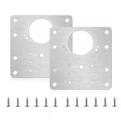 Kitchen Cabinet Hinge Repair Plate Kit Durable Fixing Brace Brackets With Flat Mounting Holes For C 6