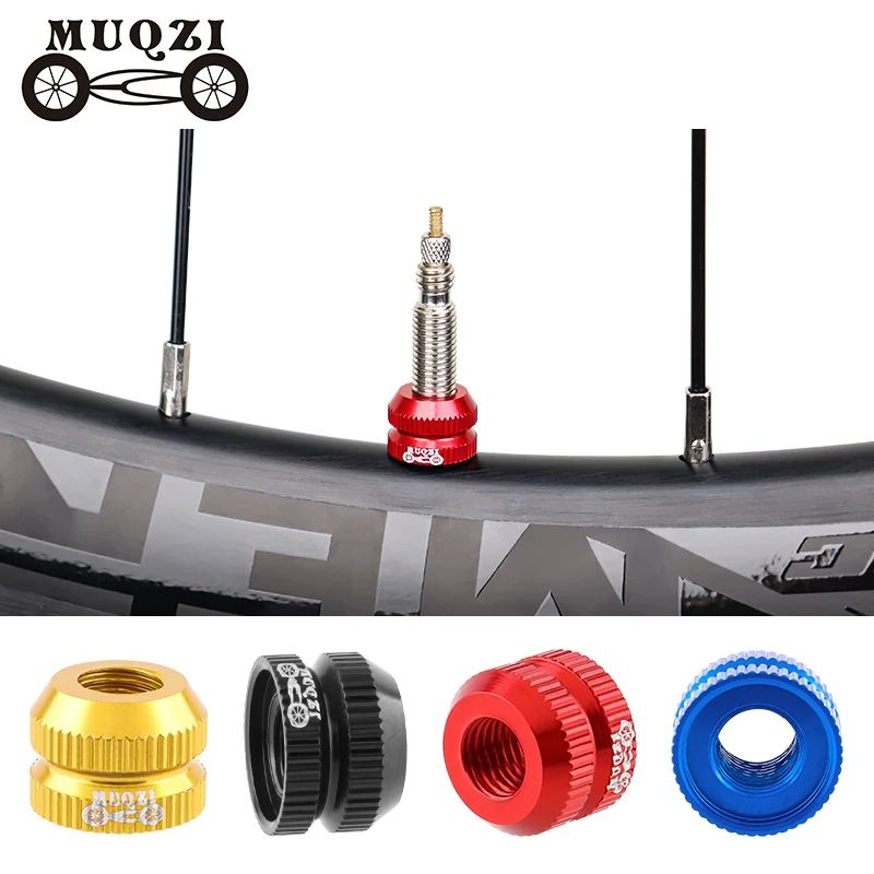 Bike Tubeless Tire Presta Valve Nut, Aluminum Ultralight Valve Cap for MTB & Road Bicycle Rim, Cycling Repair Parts