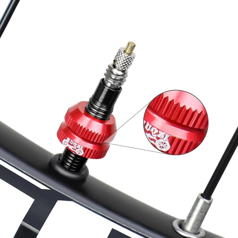 Bike Tubeless Tire Presta Valve Nut Aluminum Ultralight Valve Cap For MTB  Road Bicycle Rim Cycling 2