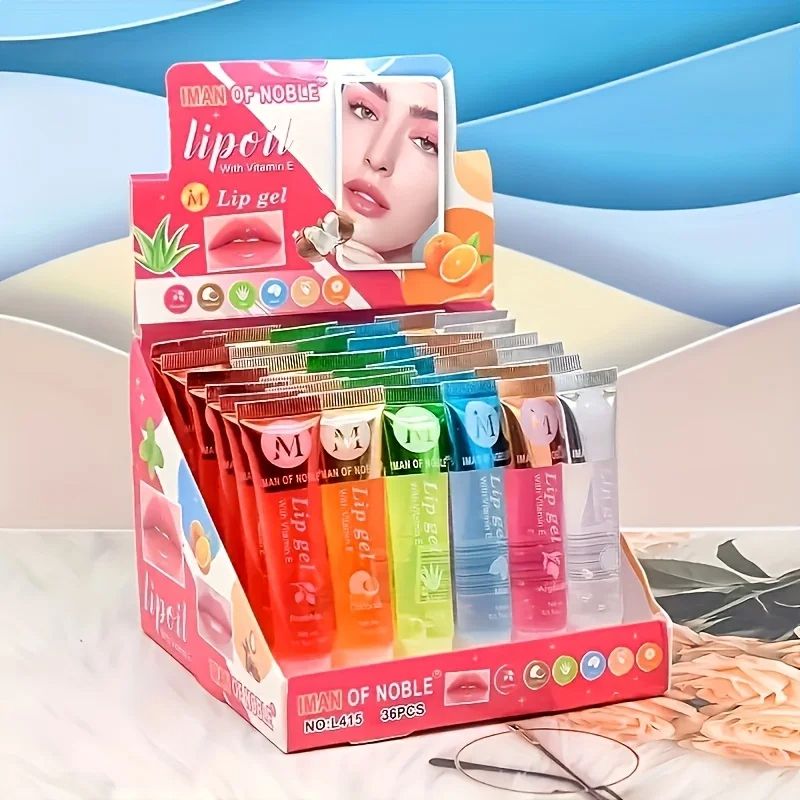 Moisturizing Clear Lip Gloss With VE Rosehip  Argan Plumping Lip Oils In Peppermint Aloe  Coconut F 1