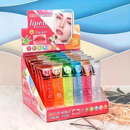 Moisturizing Clear Lip Gloss With VE Rosehip  Argan Plumping Lip Oils In Peppermint Aloe  Coconut F 1