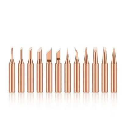 10 Piece Copper Soldering Iron Tip Set For Precision Welding And Repair