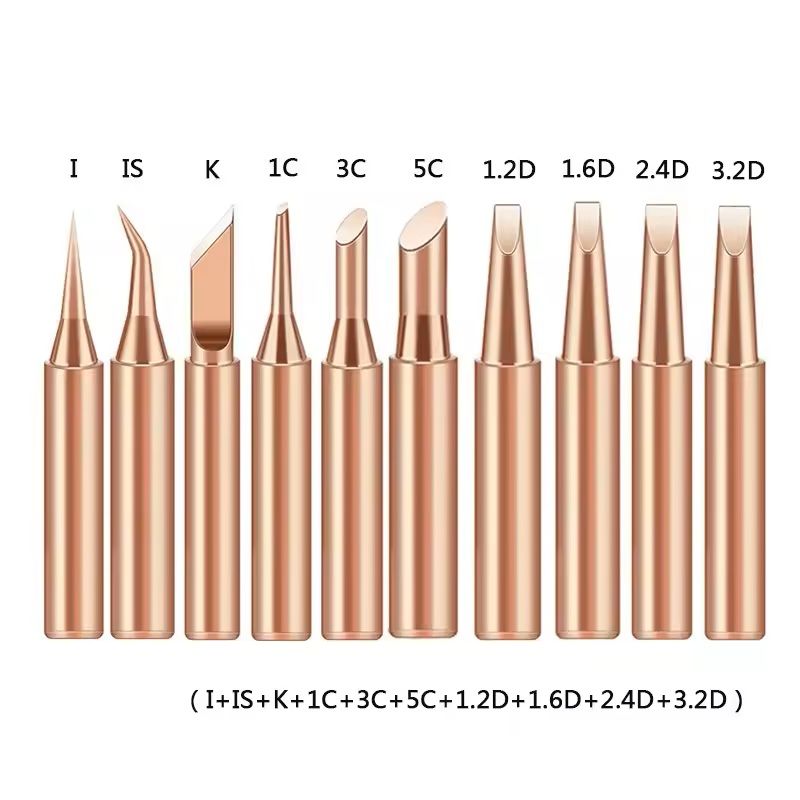 10 Piece Copper Soldering Iron Tip Set For Precision Welding And Repair 4