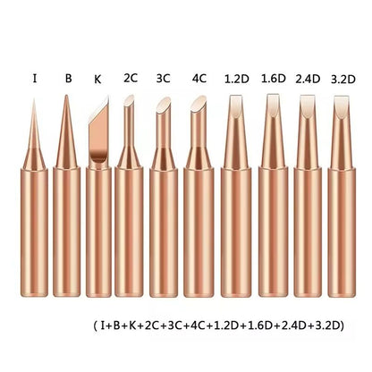 10 Piece Copper Soldering Iron Tip Set For Precision Welding And Repair 8