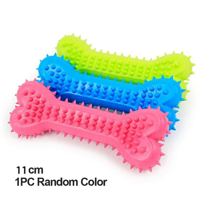 Durable Rubber Pet Toys For Small Dogs Resistance To Bite Teeth Cleaning  Chew Training Toy For Pup