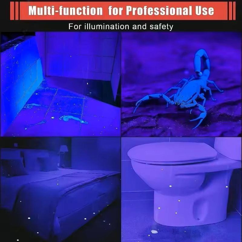 Portable UV Flashlight With Pen Clip For Stain Detection And Night Visibility 6