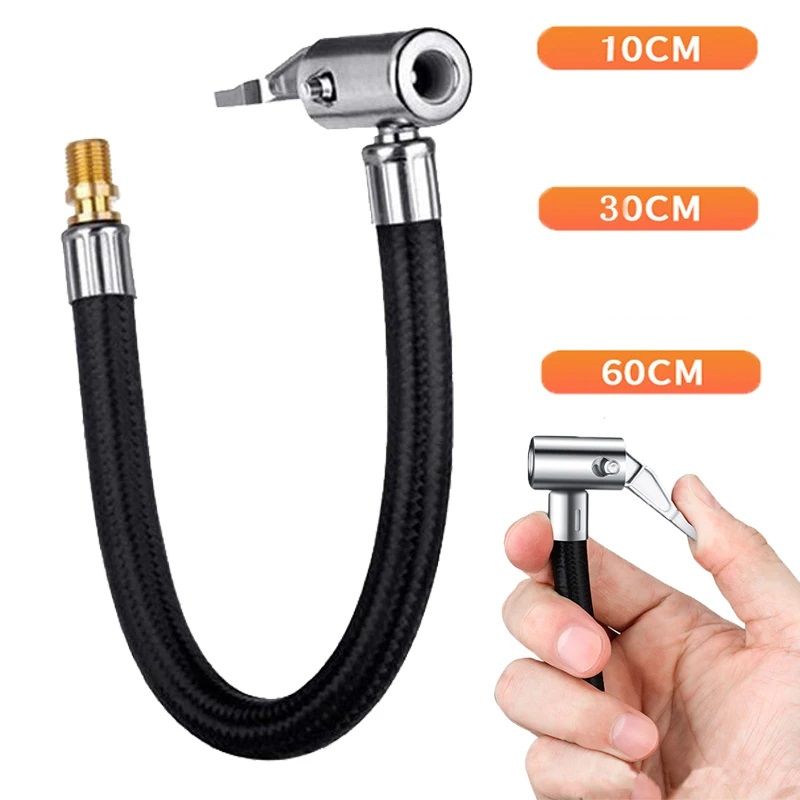 Motorcycle Tyre Inflation Tube Adapter Connector Hose, Car Tire Air Inflat Extension Hose, Durable Car Exterior