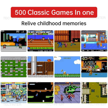 Portable Retro Mini Video Game Console 8 Bit Handheld Game Player With 500 Builtin Classic Games AV 1