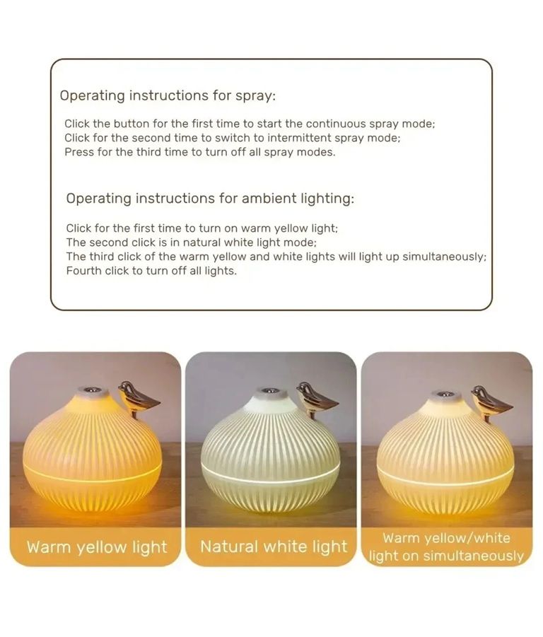 WhisperGlow USB Humidifier  Quiet Aroma Diffuser  Night Light For Bedroom And Office 7