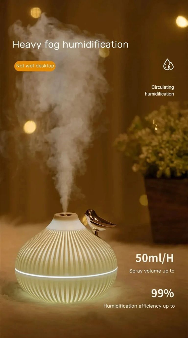WhisperGlow USB Humidifier  Quiet Aroma Diffuser  Night Light For Bedroom And Office 2
