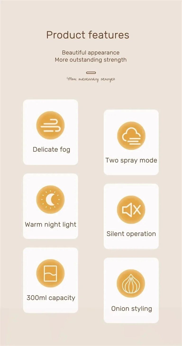 WhisperGlow USB Humidifier  Quiet Aroma Diffuser  Night Light For Bedroom And Office 9