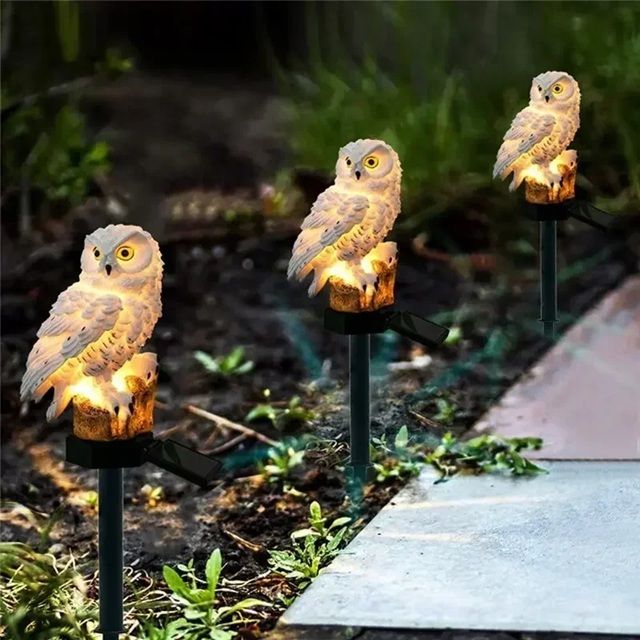 NightGuardian Solar Owl Garden Light  Waterproof Outdoor Decor With LED Glow 1