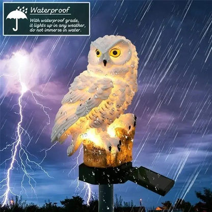 NightGuardian Solar Owl Garden Light  Waterproof Outdoor Decor With LED Glow 3