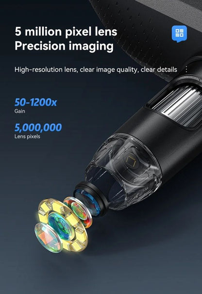 ProView 1200X Digital Microscope  7in IPS Screen USB Microscope For Soldering Electronics  Phone Re 3