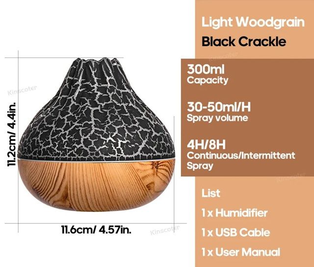 Volcano Mist USB Humidifier With Night Light  Portable Air Moisturizer For Home Office  Travel 9