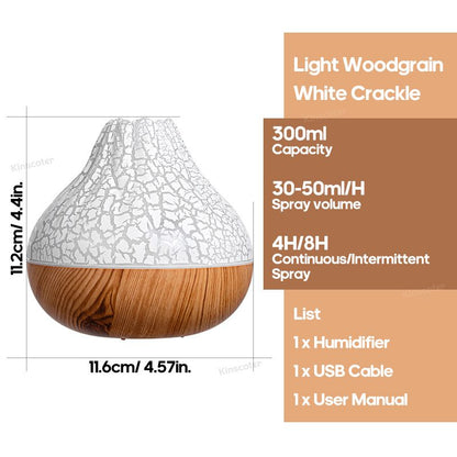 Volcano Mist USB Humidifier with Night Light – Portable Air Moisturizer for Home, Office & Travel