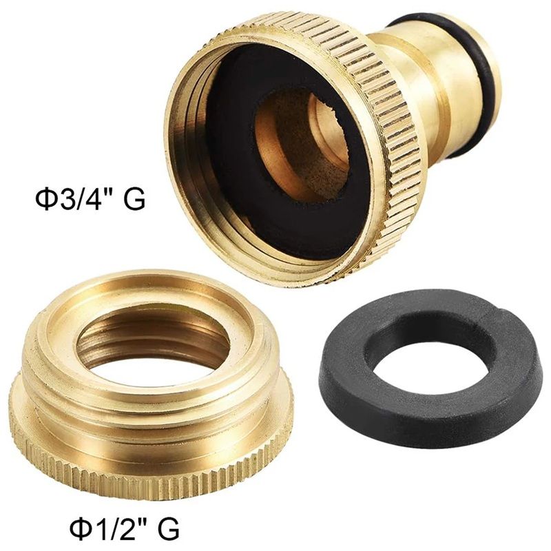 Brass Garden Hose Connector  Quick Connect Adapter For 12in  34in Taps 3