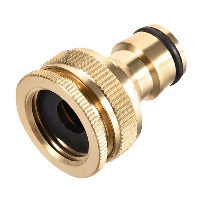 Brass Garden Hose Connector – Quick Connect Adapter for 1/2in & 3/4in Taps