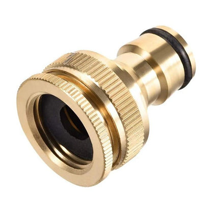 Brass Garden Hose Connector – Quick Connect Adapter for 1/2in & 3/4in Taps