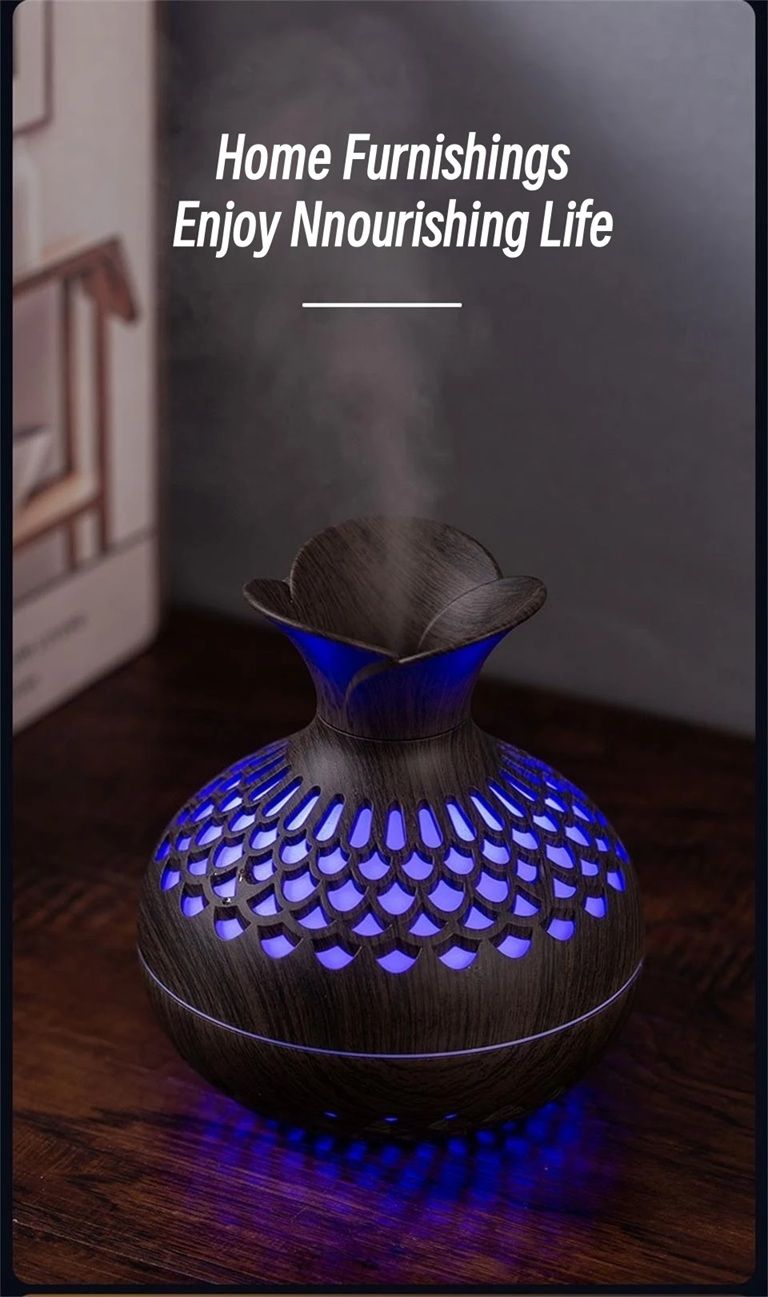Wood Grain USB Humidifier  300ml Aromatherapy Diffuser For Home Or Office 3