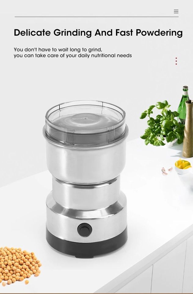 Mini Electric Food Grinder  300ml 4Blade Spice Coffee  Baby Food Mill 2