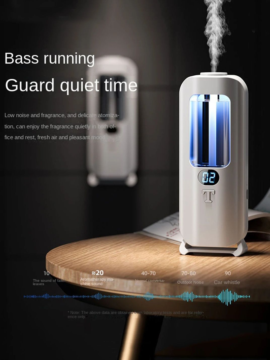 Smart Aromatherapy Diffuser  Humidifier  Digital Display With Color Lights For Home Or Office 1