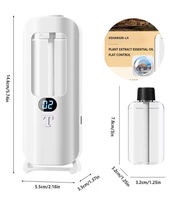 Smart Aromatherapy Diffuser  Humidifier  Digital Display With Color Lights For Home Or Office 10