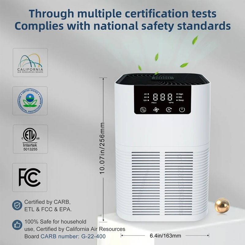 HEPA Air Purifier With Aromatherapy  Smoke Odor Eliminator  Negative Ion Generator For Home 5
