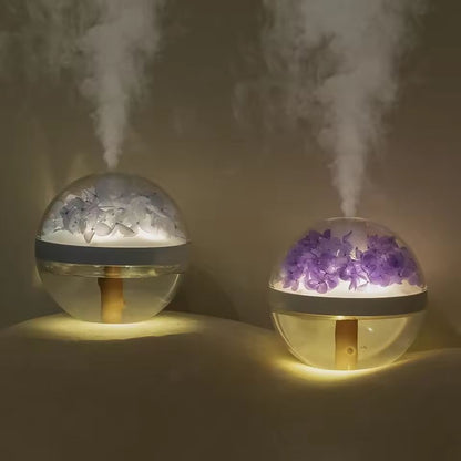 USB Rechargeable Flower Humidifier  270ml Mini Air Mist Maker With LED Mood Light 2