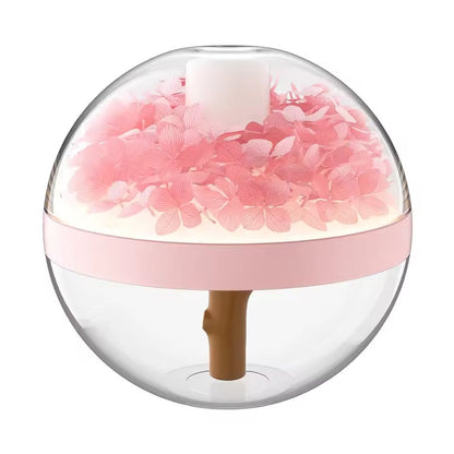 USB Rechargeable Flower Humidifier  270ml Mini Air Mist Maker With LED Mood Light 6