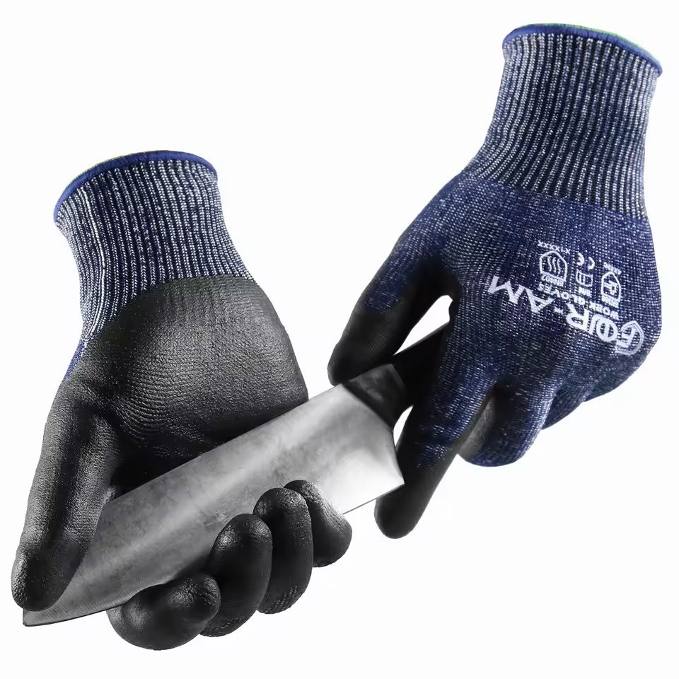 Cut Resistant Work Gloves with Nitrile Grip and Touchscreen Compatibility