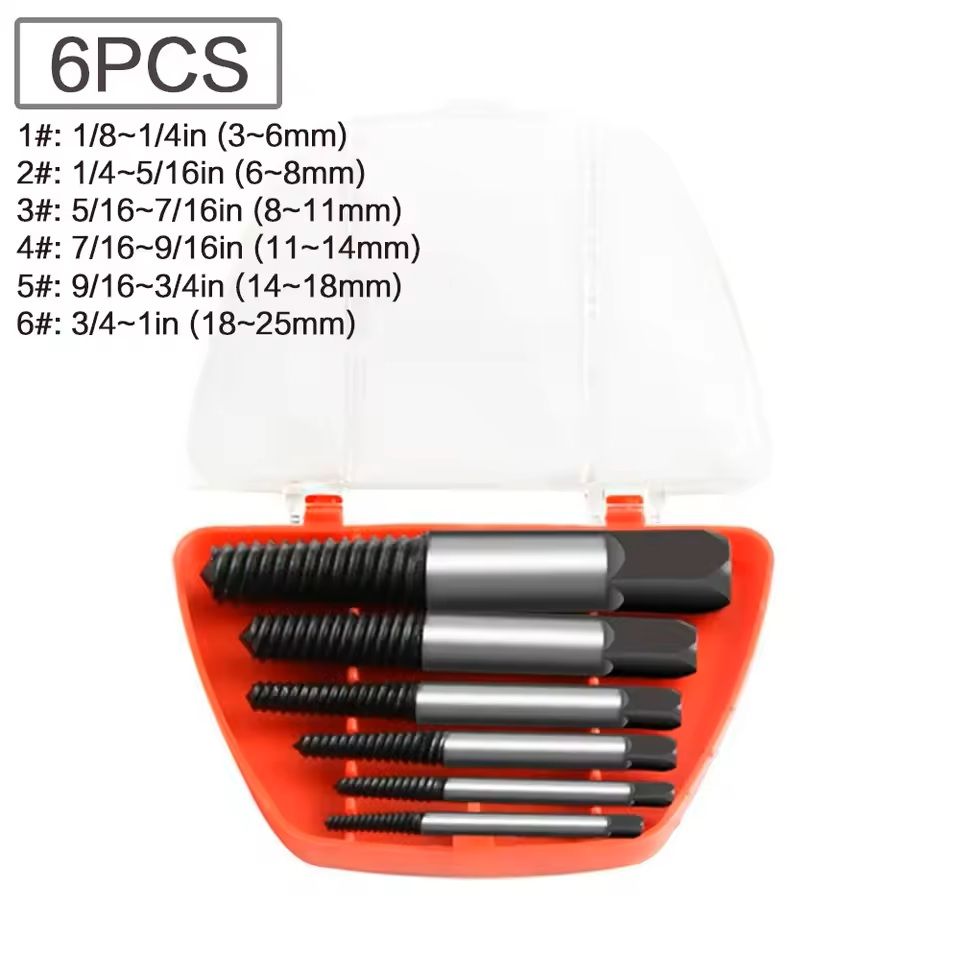 Screw Extractor Drill Bit Set For Damaged Screws And Bolts 5PCS 6PCS Options 2