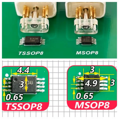 MSOP8 TSSOP8 Chip Test Fixture and Programming Probe for PCB Debugging