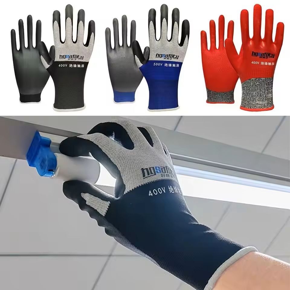 Ultrathin Electrician Insulating Gloves Rubber Voltage Protection Touchscreen