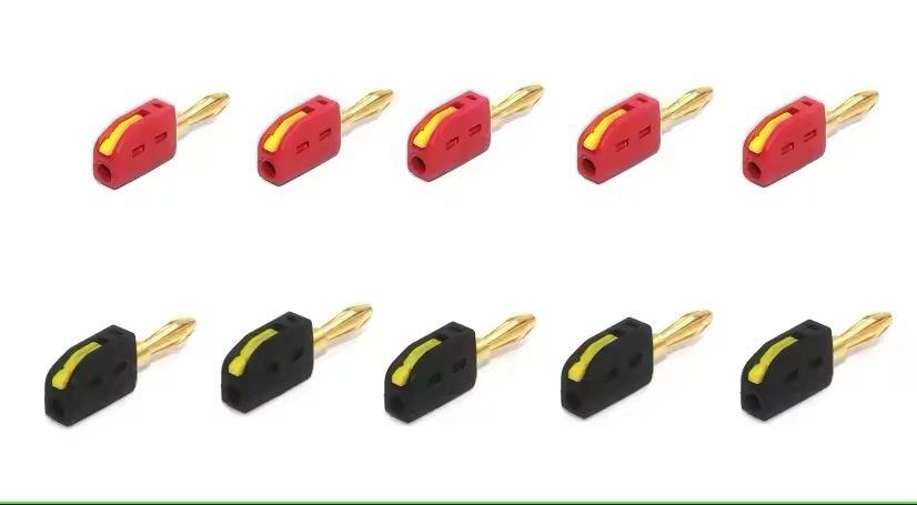 10Pack High Current GoldPlated Banana Plug Connectors For Quick 32A Electrical Testing 6