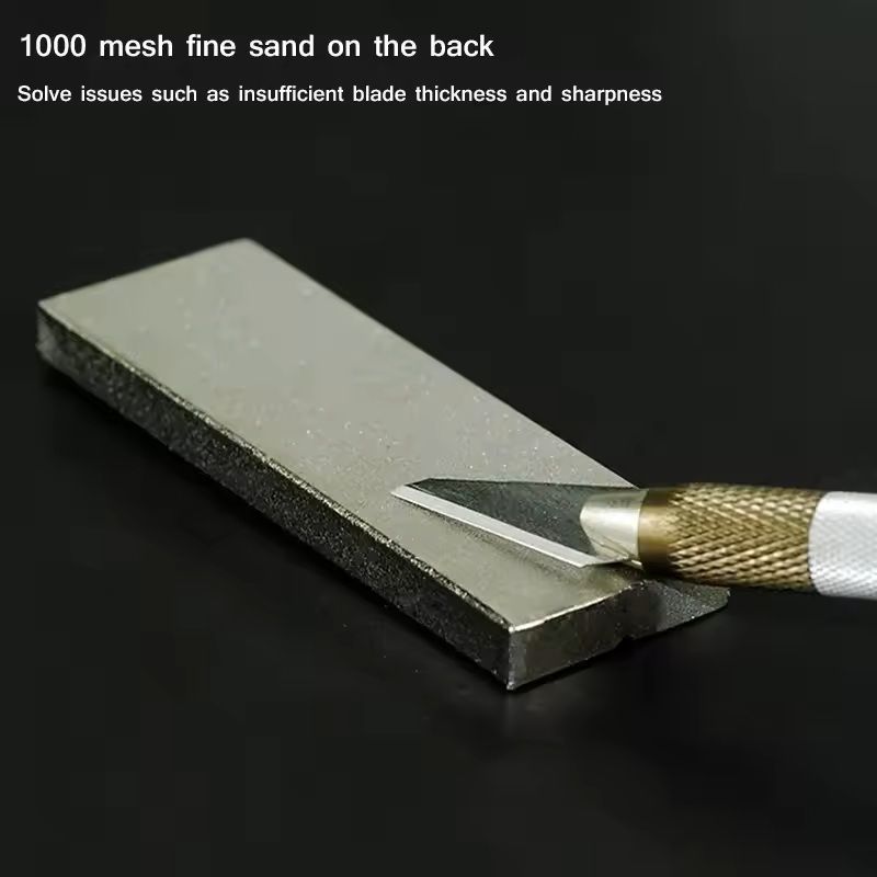 DoubleSided Gold Steel Whetstone For Tweezers Soldering Tips  Blade Repair 3