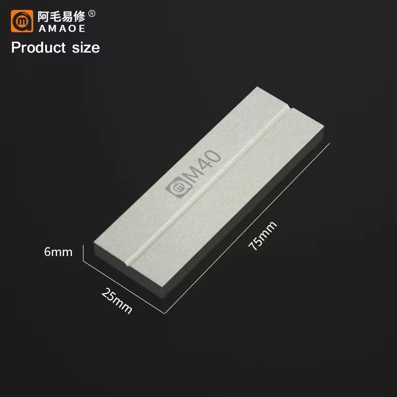 DoubleSided Gold Steel Whetstone For Tweezers Soldering Tips  Blade Repair 4