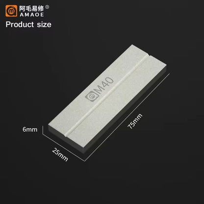 DoubleSided Gold Steel Whetstone For Tweezers Soldering Tips  Blade Repair 4