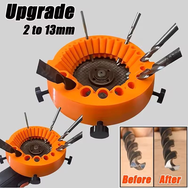 118 Degree Angle Drill Bit Sharpener Attachment for 2 to 13mm Bits Power Tool Compatible