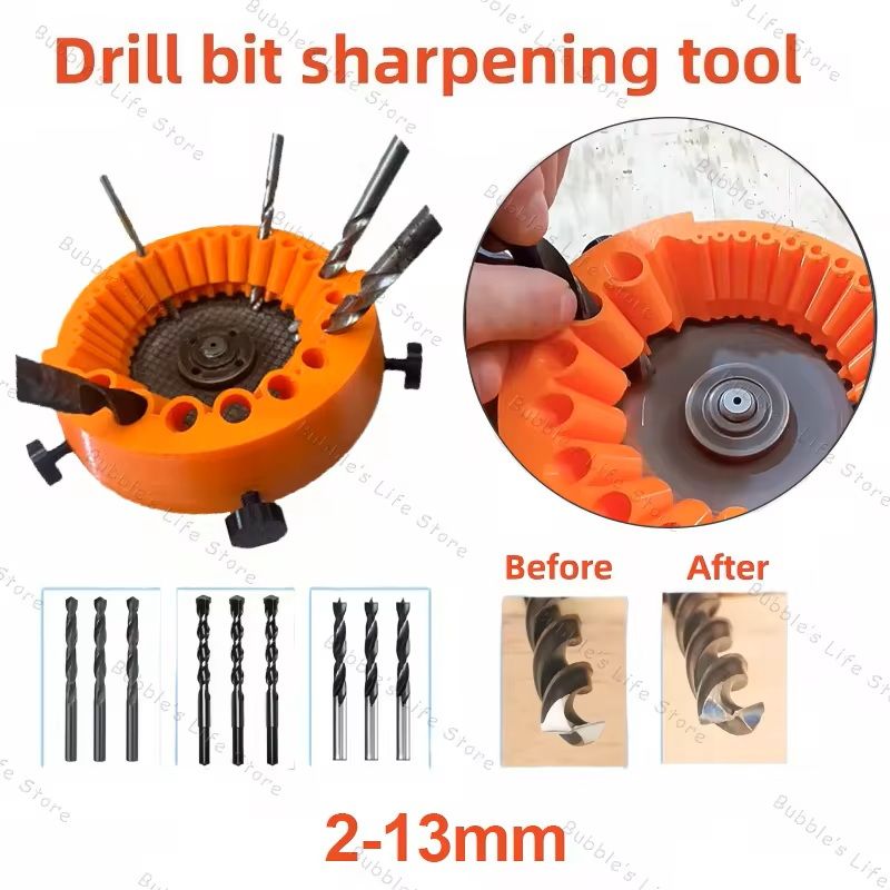 118 Degree Angle Drill Bit Sharpener Attachment For 2 To 13mm Bits Power Tool Compatible 6
