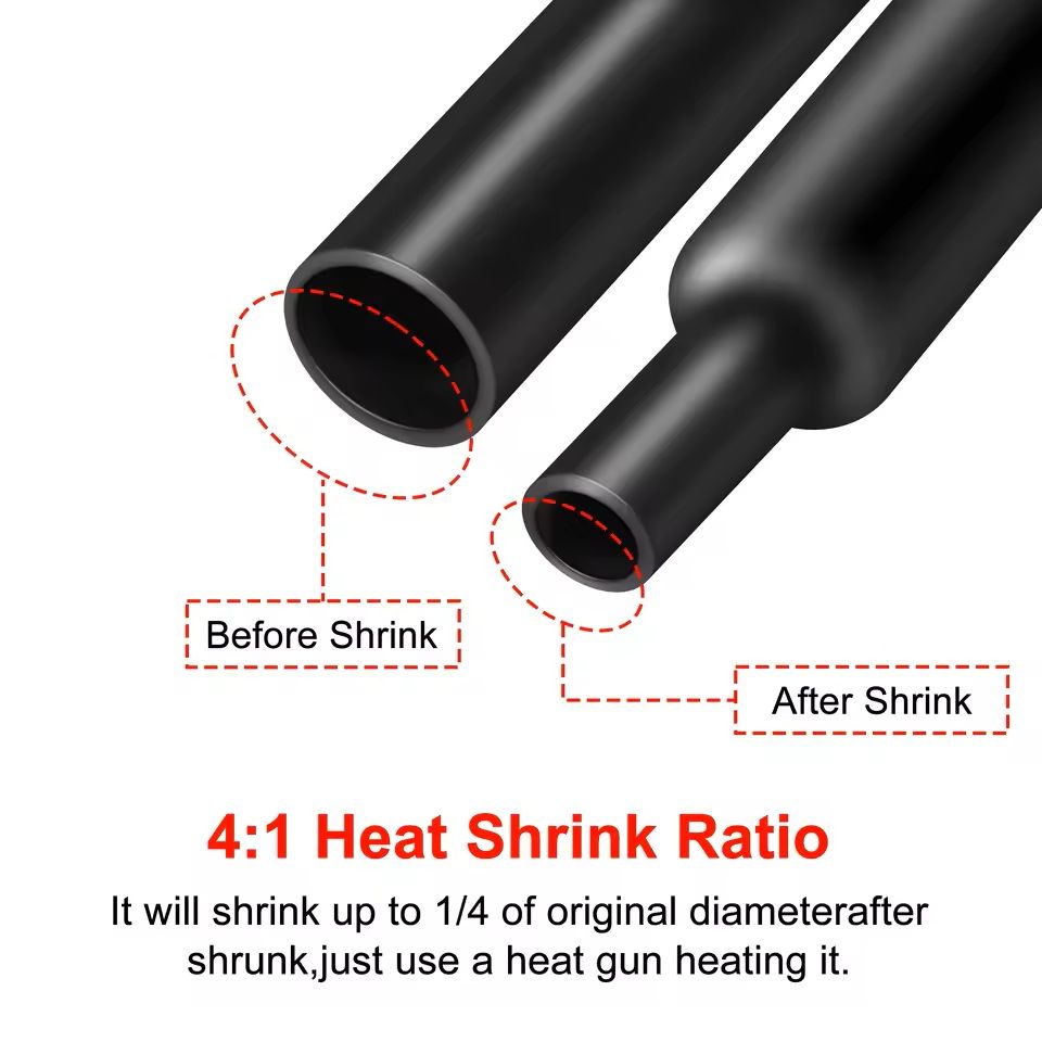 5 Meter Dual Wall Heat Shrink Tubing With Adhesive 4 To 1 Ratio In Multiple Sizes 1