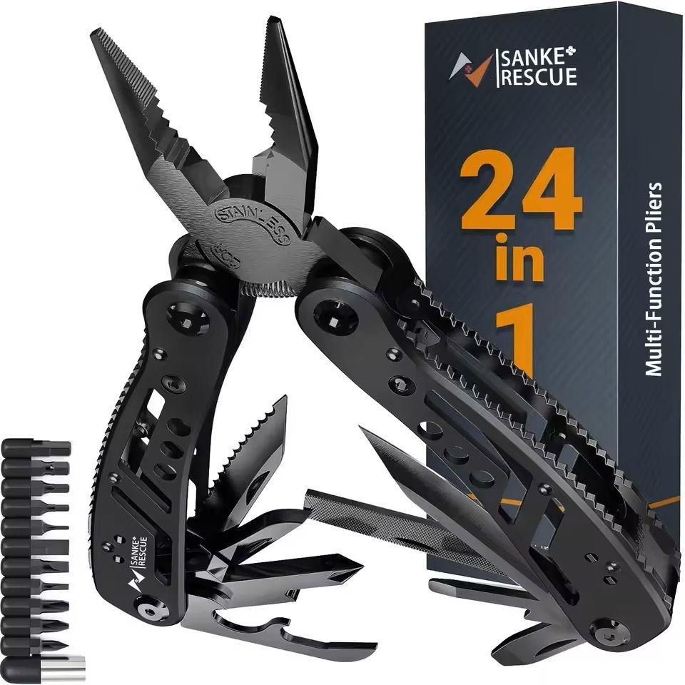 24 in 1 Multifunctional Diagonal Pliers with Wire Cutter for Electricians and Home Repair