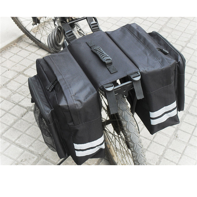 Bike Luggage Carrier Bag Waterproof Rear Seat Pannier For Durable Cycling  Commuting 2