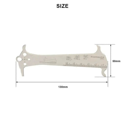 Stainless Steel Bicycle Chain Wear Indicator Ruler Tool Chain Gauge Measurement Checker For Mountai 4