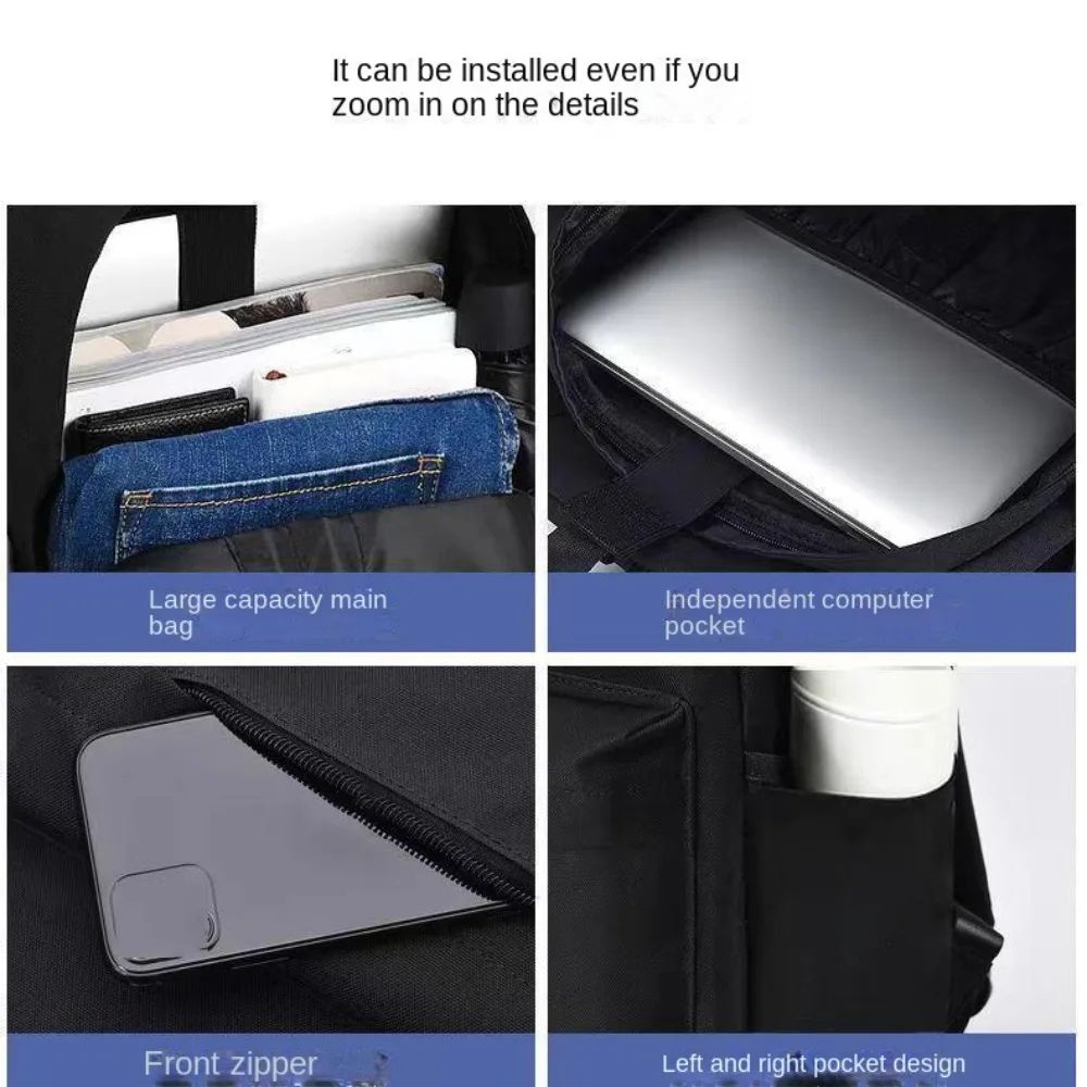 Trendy Mens Minimalist Backpack Large Capacity Unisex Travel School And Laptop Bag Washable  Versat 3