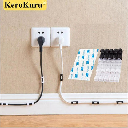 Cable Organizer Clips ABS Cable Management Desktop Wire Manager Cord Holder For USB Charging  Data  1