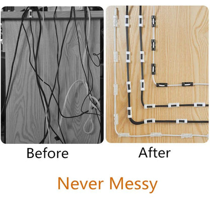 Cable Organizer Clips ABS Cable Management Desktop Wire Manager Cord Holder For USB Charging  Data  2
