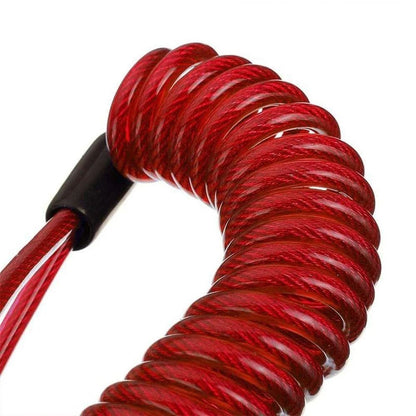 Motorcycle Disc Lock Reminder Cable AntiTheft Bike Spring Rope Alarm Security Cord For Bicycle Scoo 3