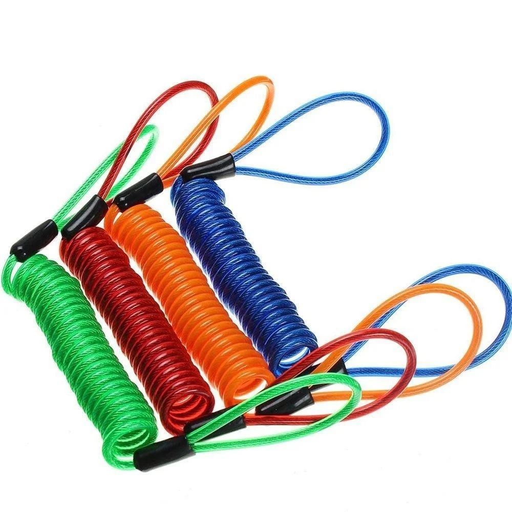 Motorcycle Disc Lock Reminder Cable AntiTheft Bike Spring Rope Alarm Security Cord For Bicycle Scoo 5