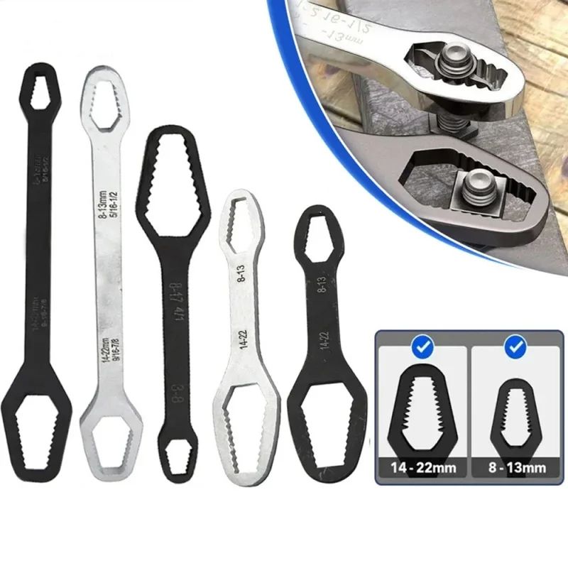 Universal Torx Wrench Adjustable Multifunction Board Double-Head Spanner, Repair Hand Tool for DIY & Professional Use